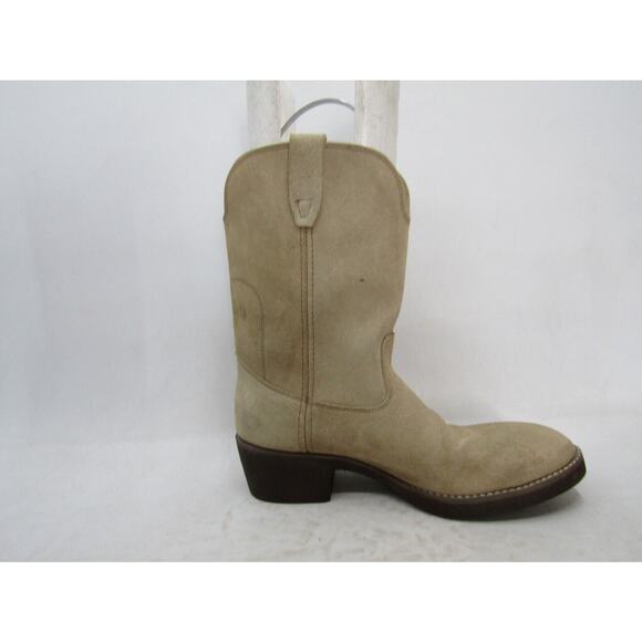 Ruffouts Mens Size 9 D Tan Ruffout Leather Round Toe Cowboy Western Boots main image 7